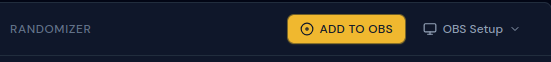 BreakerLabs Command Center card with Add to OBS button highlighted