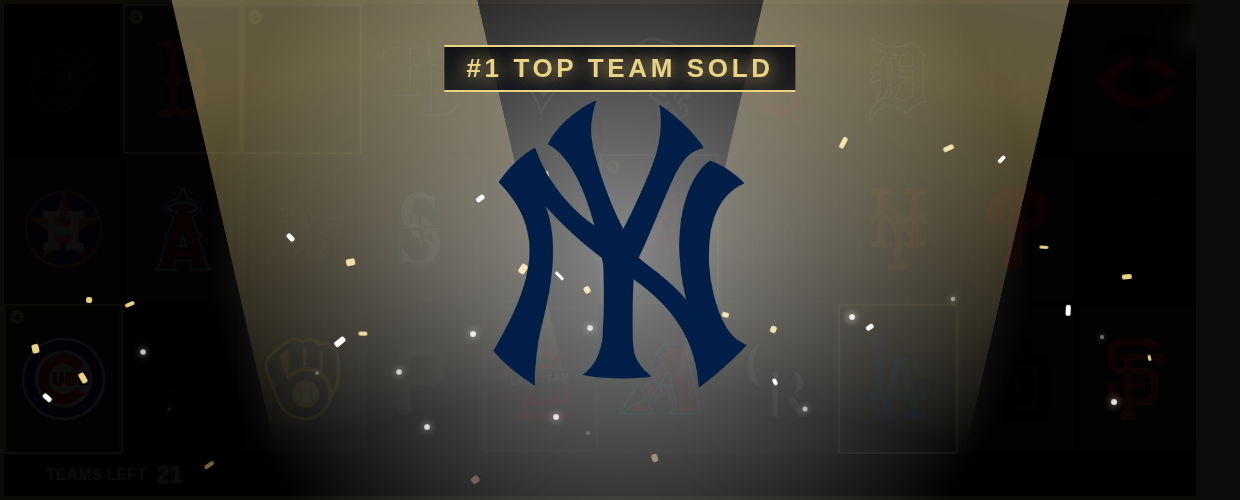 Boosted Stadium Lights takeover with the #1 TOP TEAM SOLD banner